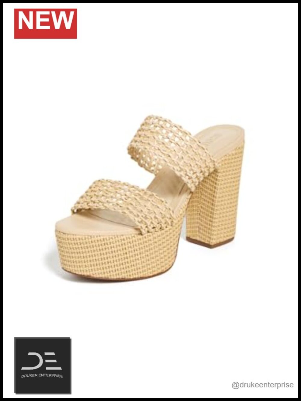 Schutz Women's Aberdeen Woven Platform Heeled Sandals Leather